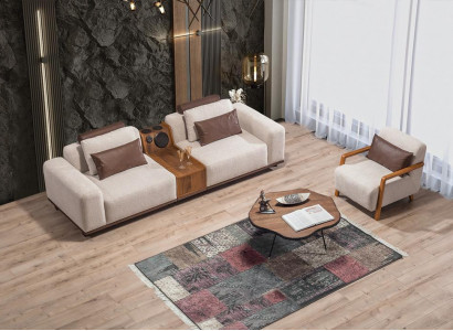 Beżowa Ekskluzywna 2-miejsce siedzące Sofa do salonu Sofa Nowoczesna Dwuosobowa